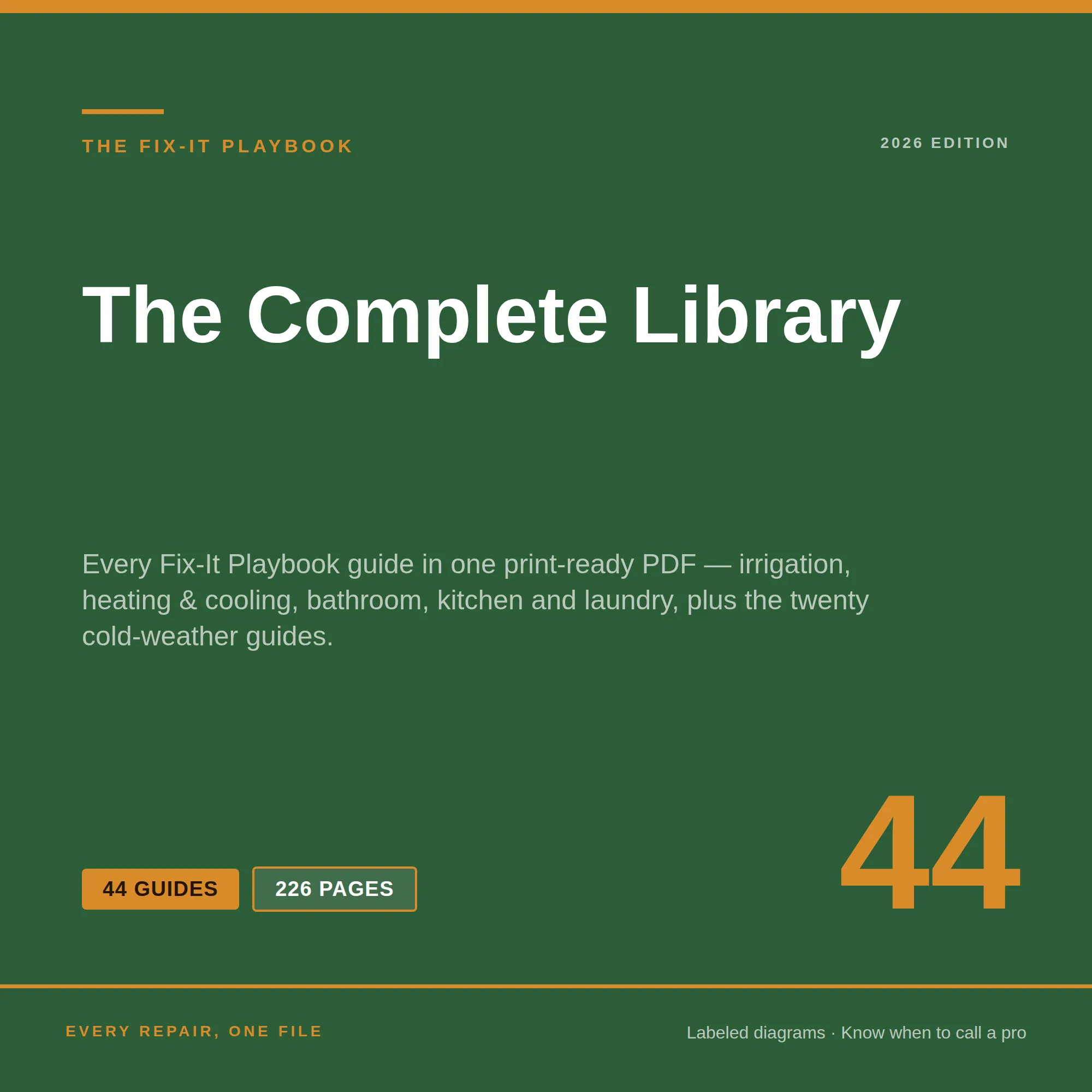 The Complete Library — all 44 Fix-It Playbook guides in one PDF