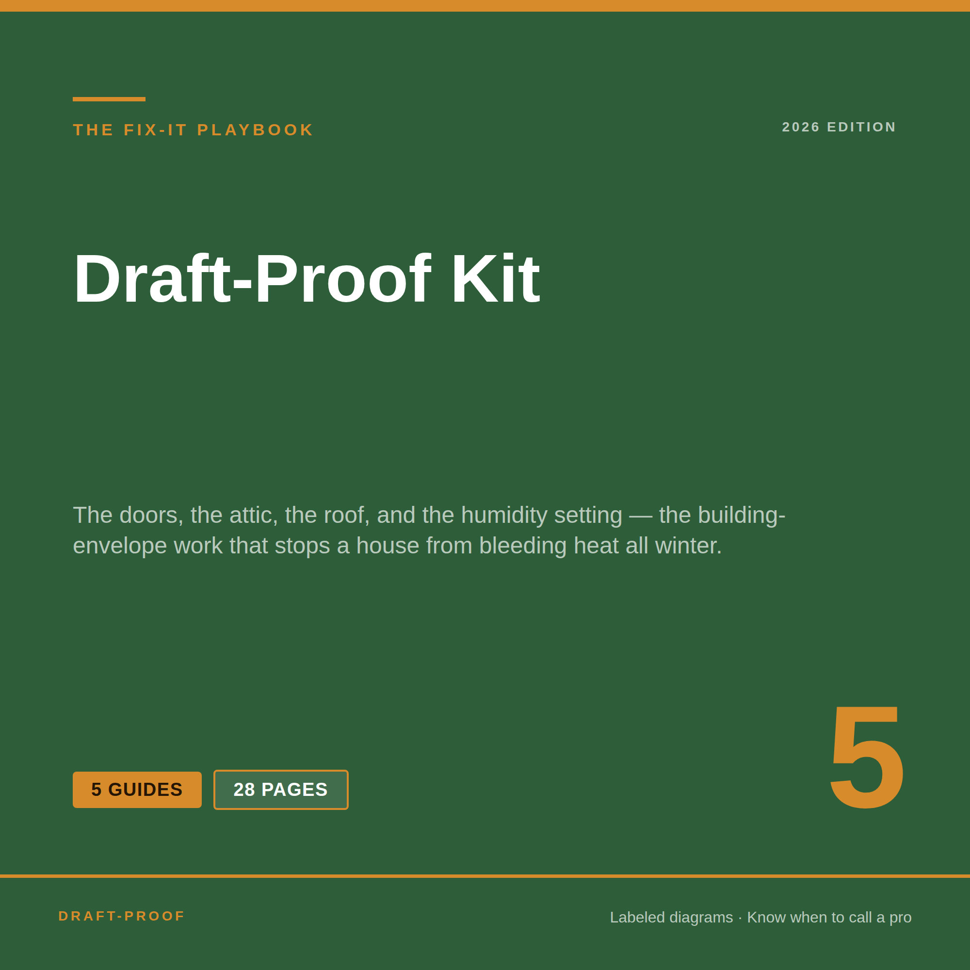 Draft-Proof Kit — 5 building-envelope guides