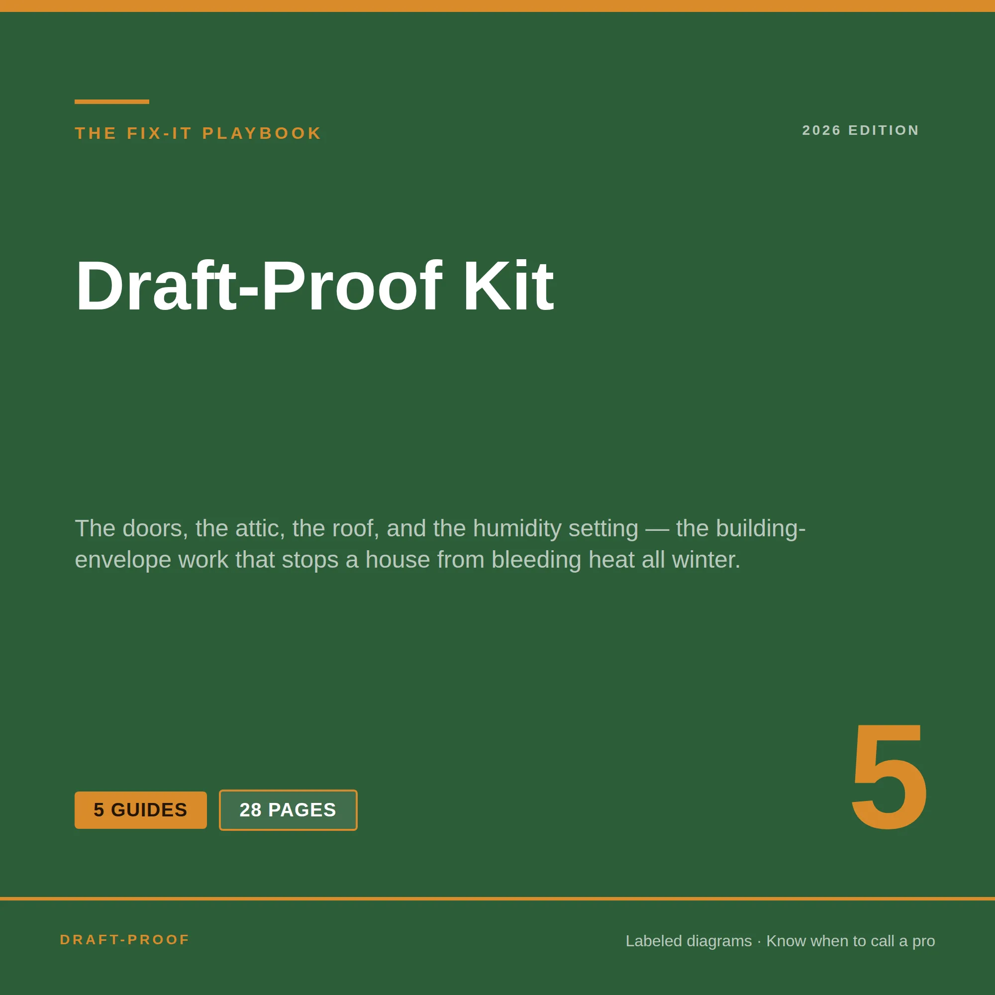 Draft-Proof Kit — 5 building-envelope guides