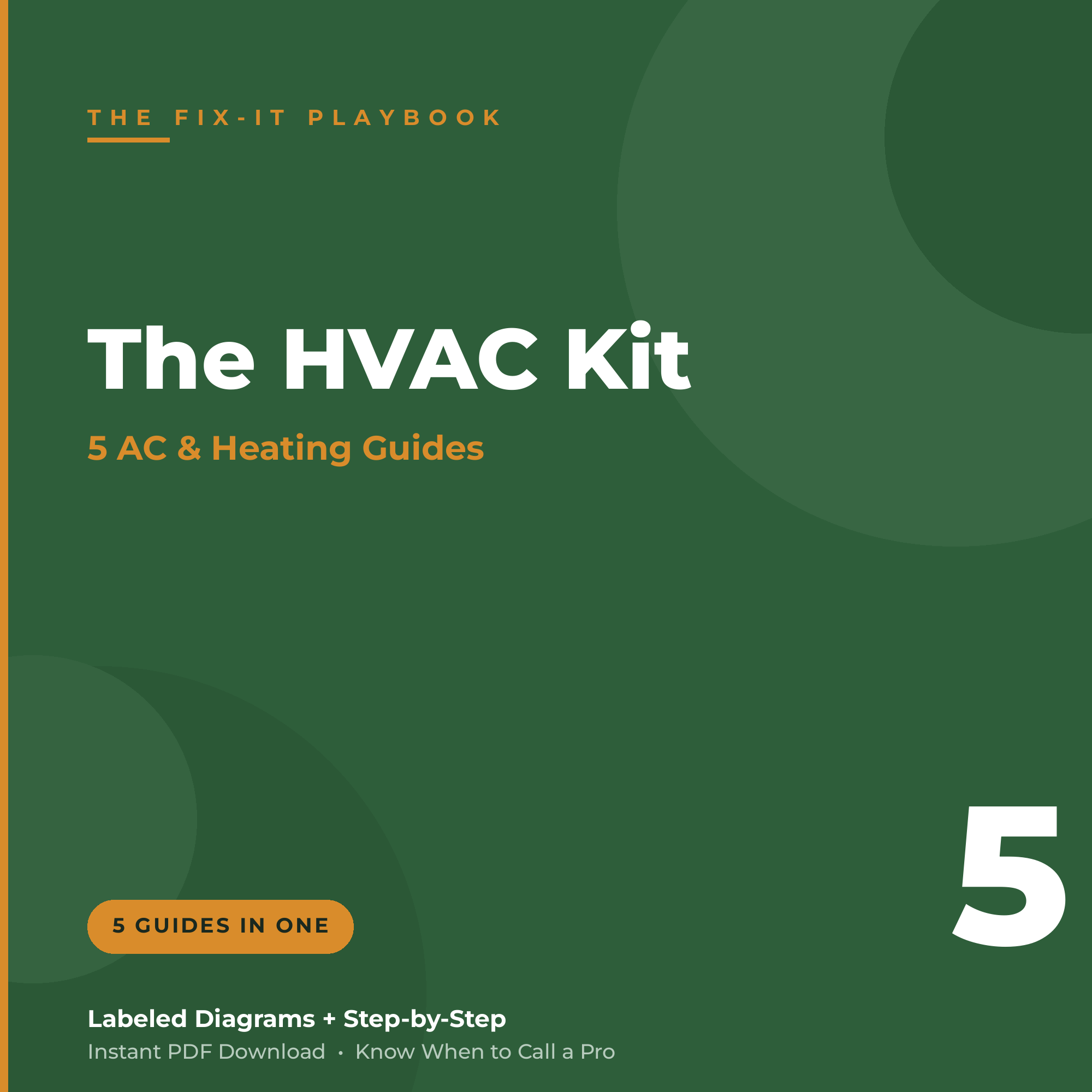 HVAC Maintenance Kit — 5 AC & heating guides