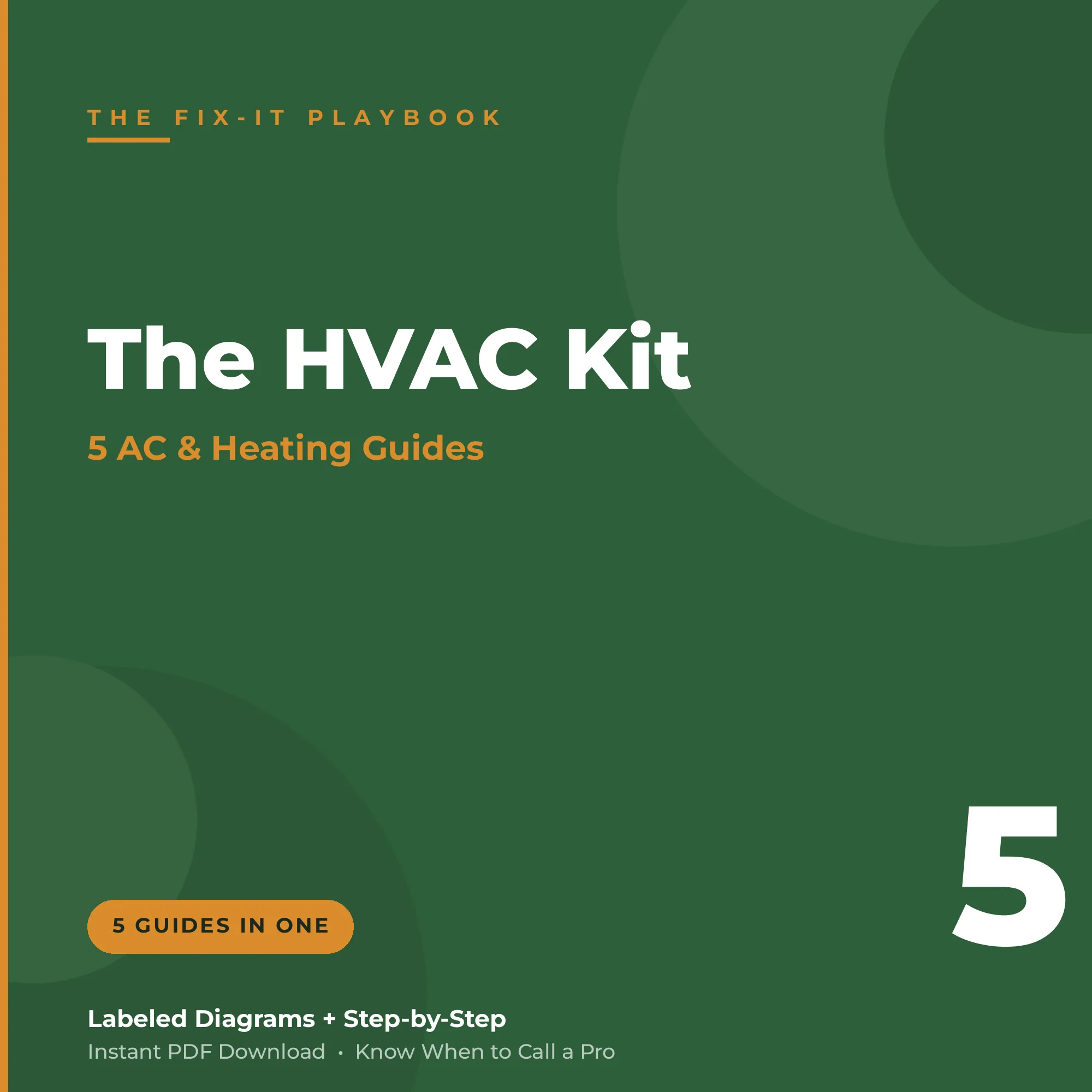 HVAC Maintenance Kit — 5 AC & heating guides
