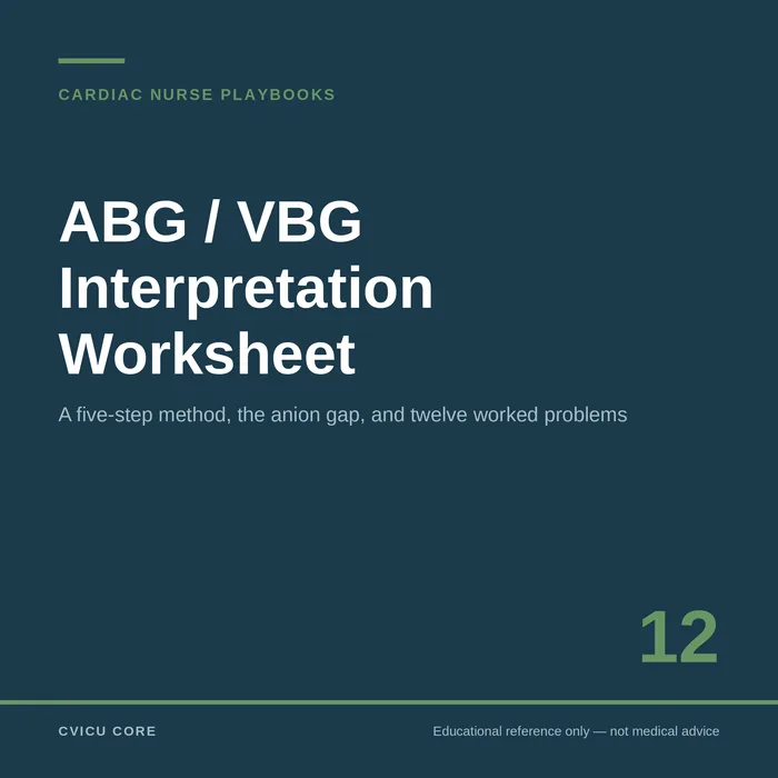 ABG / VBG Interpretation Worksheet — Cardiac Nurse Playbooks