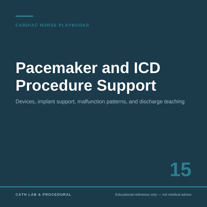 Pacemaker and ICD Procedure Support — Cardiac Nurse Playbooks