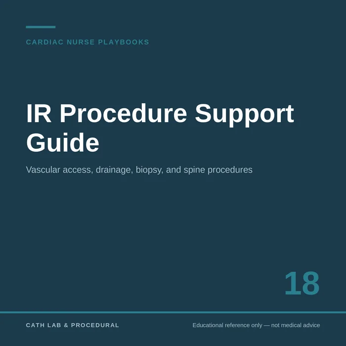 IR Procedure Support Guide — Cardiac Nurse Playbooks