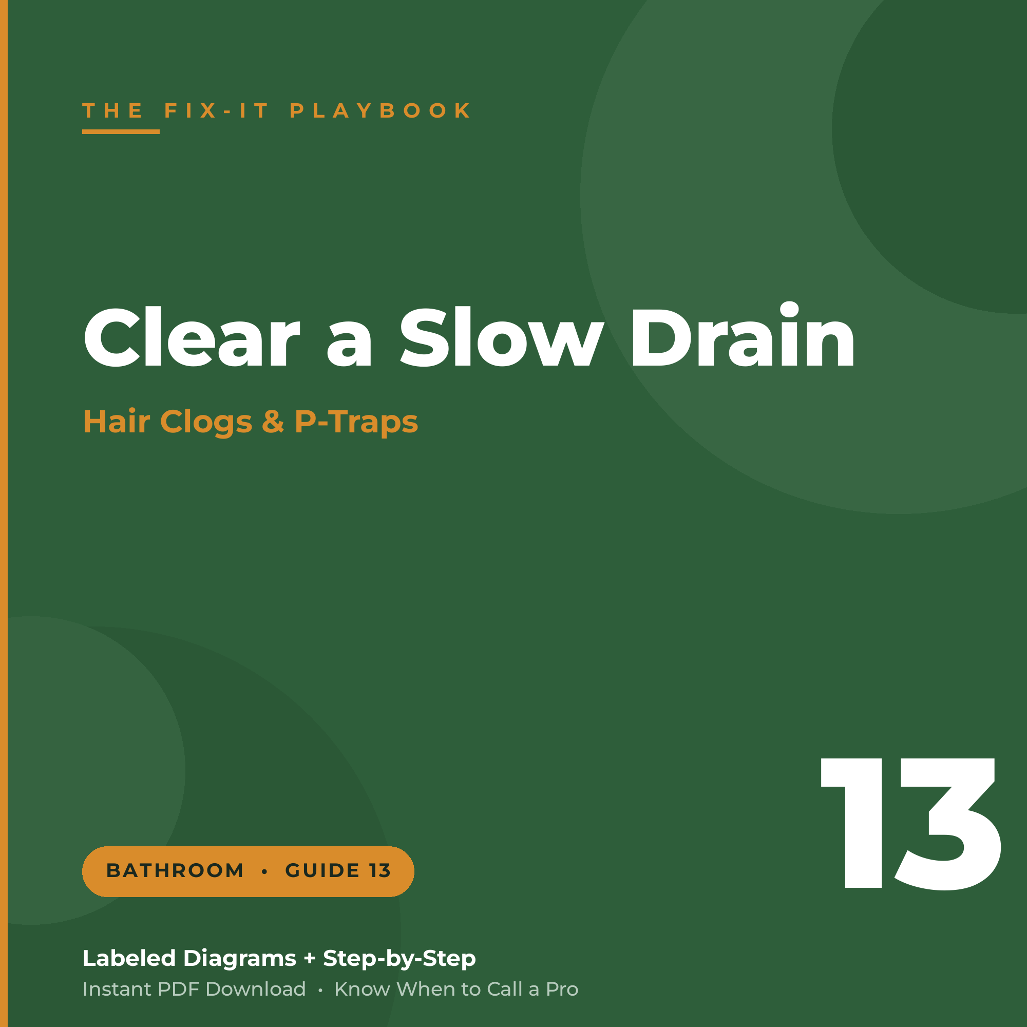 How to Clear a Slow Bathroom Drain
