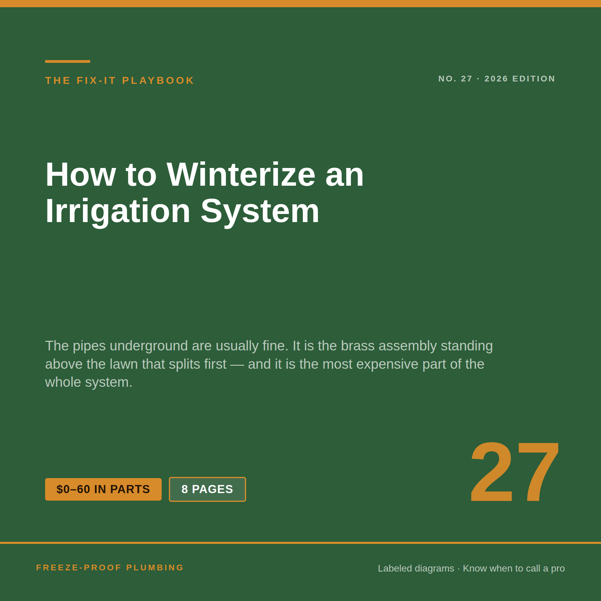 How to Winterize an Irrigation System
