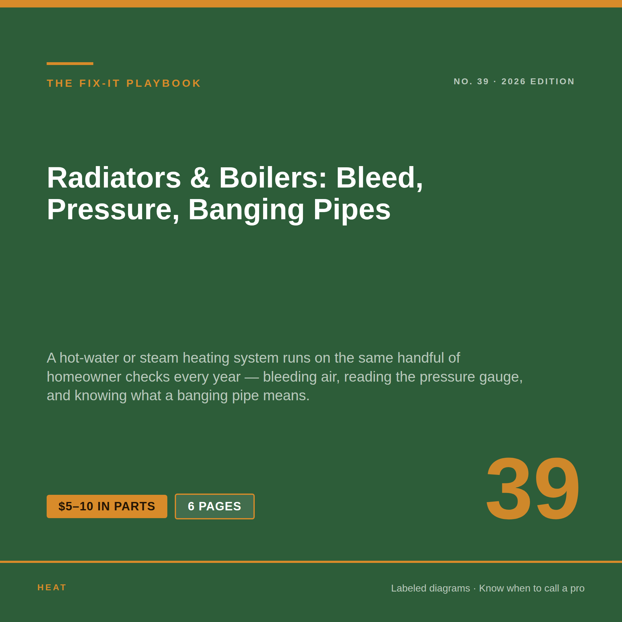 Radiators & Boilers: Bleed, Pressure, Banging Pipes