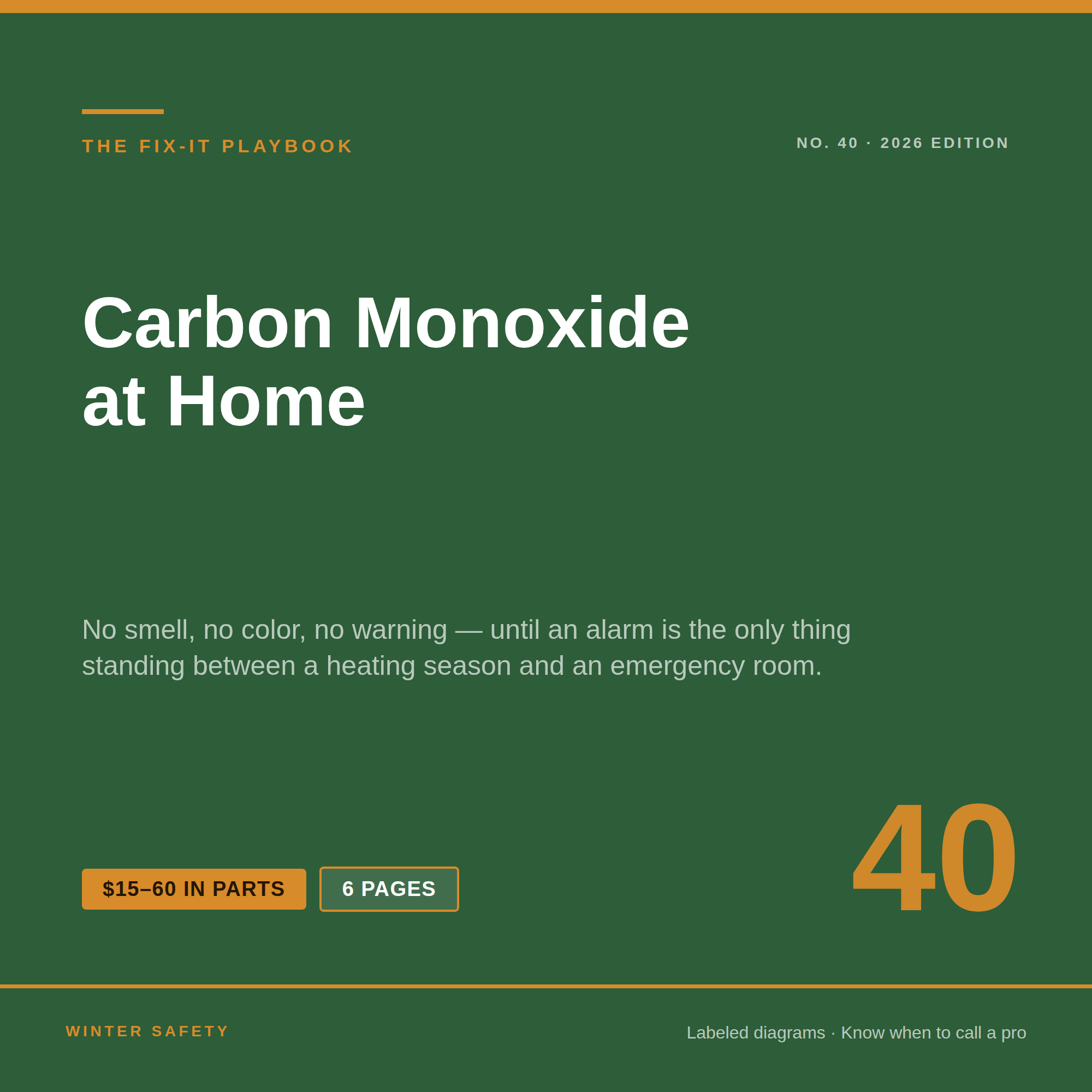 Carbon Monoxide at Home