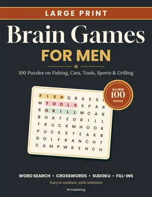 Large Print Brain Games for Men cover