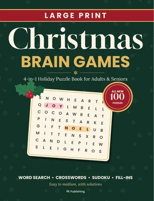 Large Print Christmas Brain Games cover
