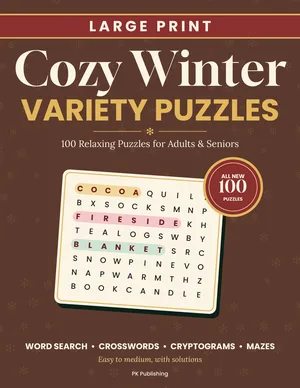 Cozy Winter Variety Puzzles in Large Print cover