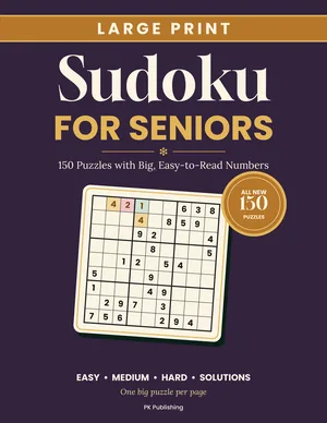Large Print Sudoku for Seniors cover