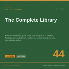 Cover of The Fix-It Playbook Complete Library, all 44 repair guides