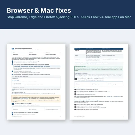 Browser and Mac fix pages